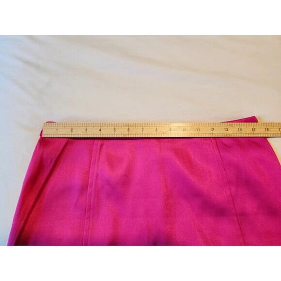 Hot Pink Satin Mini Skirt Women's Size 8 H&M NWT - Picture 6 of 9